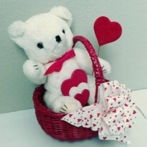 Valentines Day Bear and Basket